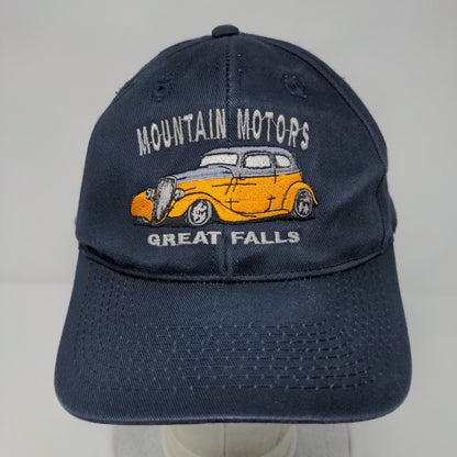 Mountain Motors Great Falls Slideback Hat Blue OSFA Adjustable Ultra Club