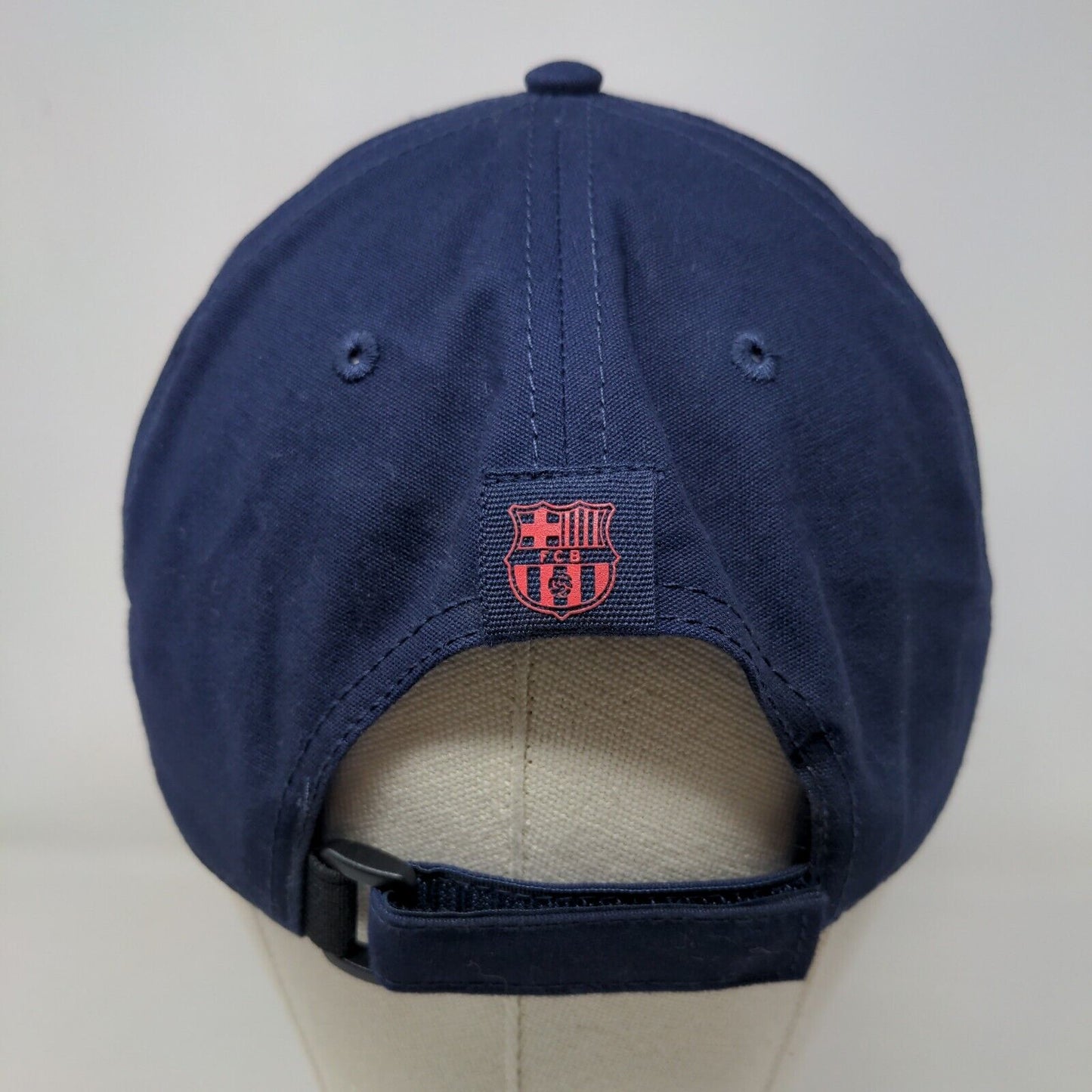 FC Barcelona Men's Strapback Hat Blue Graphic Barca Logo Official 100% Cotton