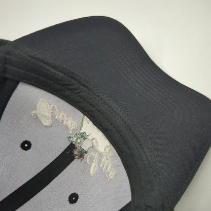 Anni Lyn Sportswear Snapback Hat Black One Size Rose Embroidery Polyester Cotton