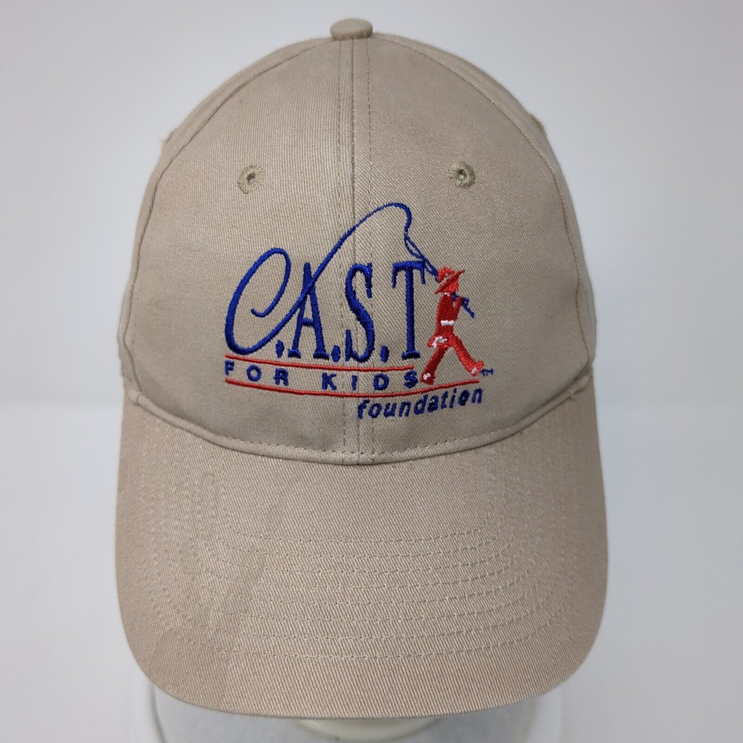 CAST For Kids Foundation Strapback Hat Tan One Size Embroidered KC