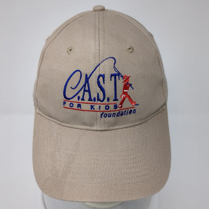 CAST For Kids Foundation Strapback Hat Tan One Size Embroidered KC