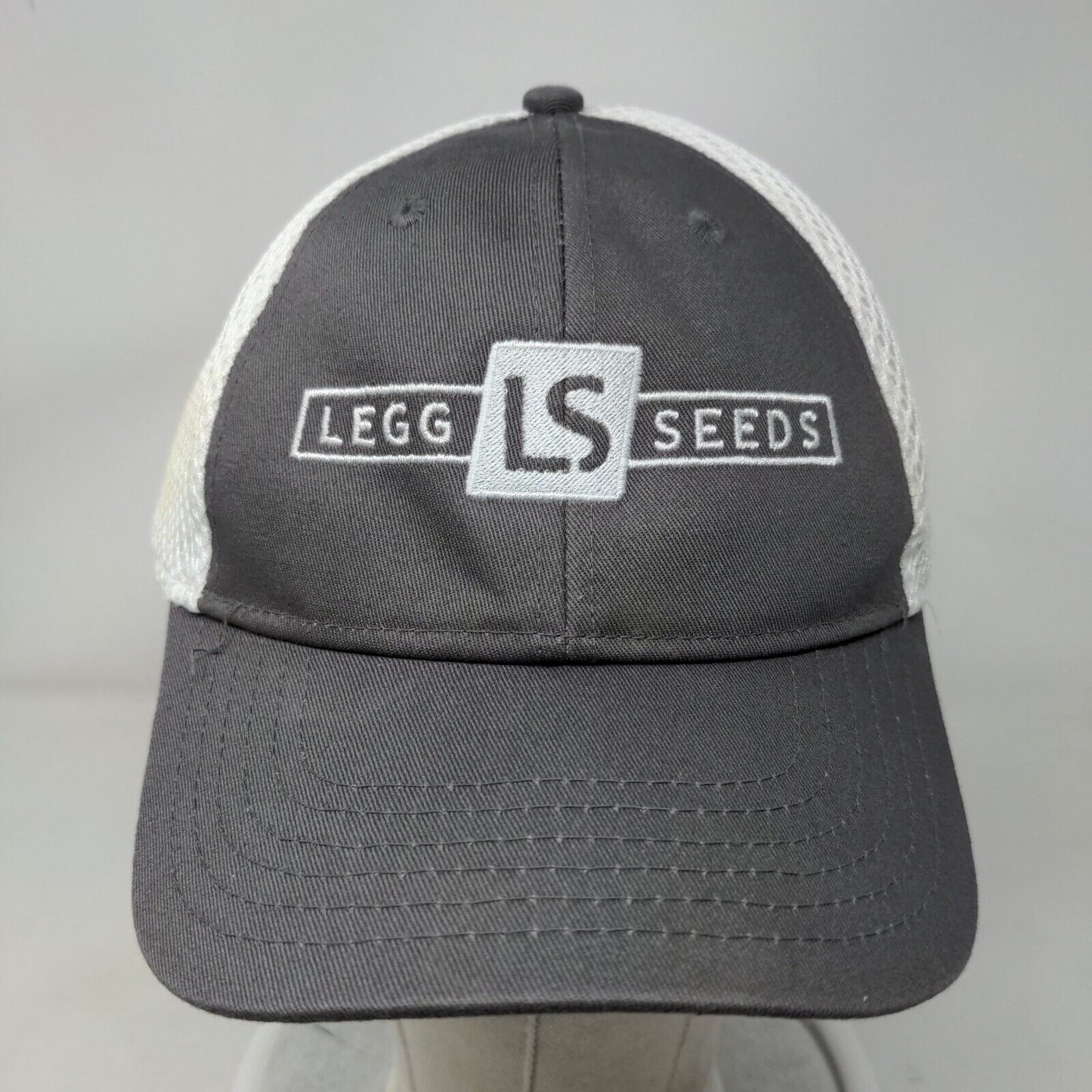 Legg Seeds Strapback Mesh Back Hat Gray OSFM Stine Outdoor Cap