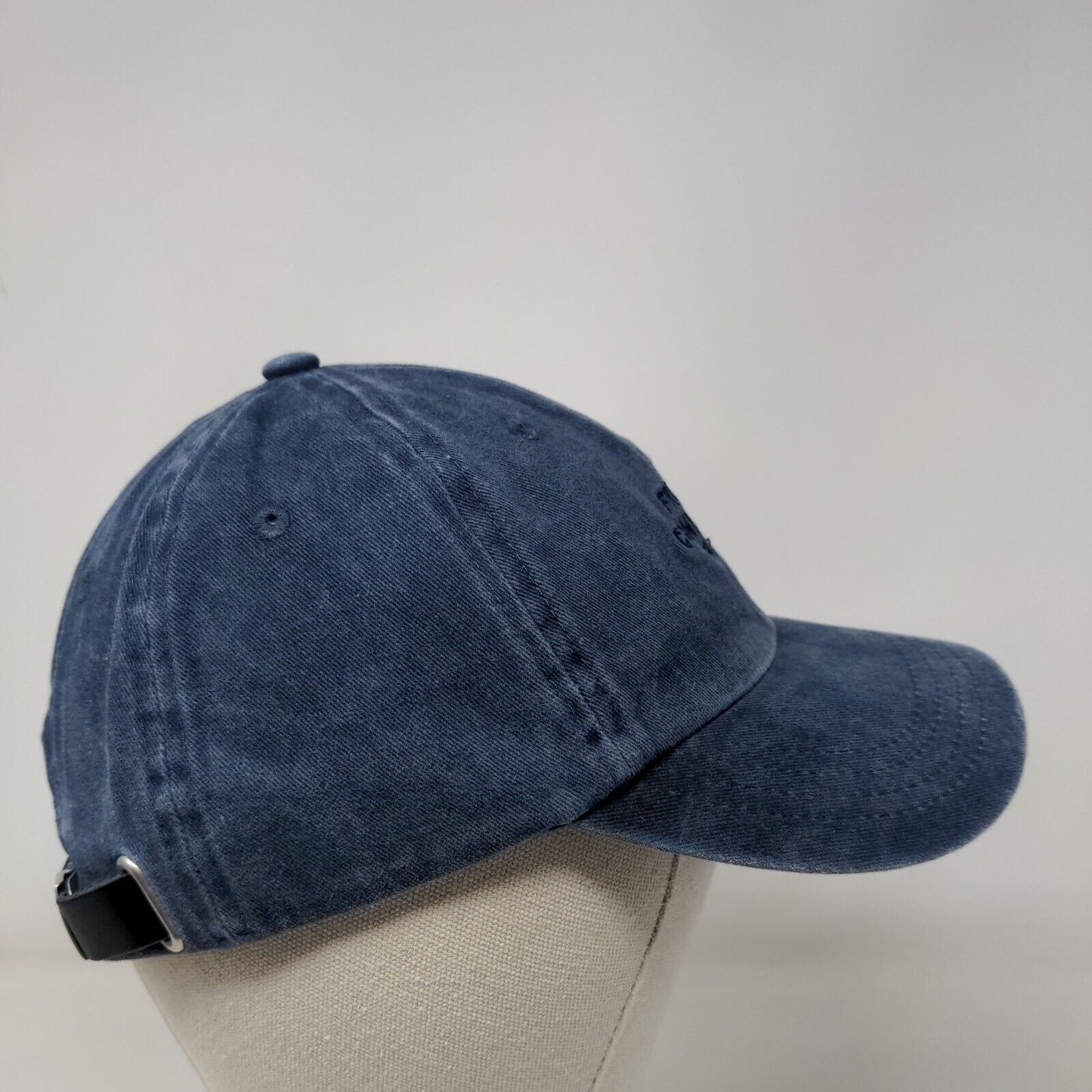 French Connection Est. 1972 Slideback Hat Blue One Size Adjustable Denim Cotton