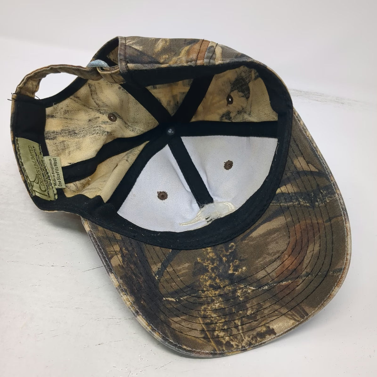 Outdoor Cap Baseball Brown Green Camo One Size Ducks Unlimited Slideback Hat