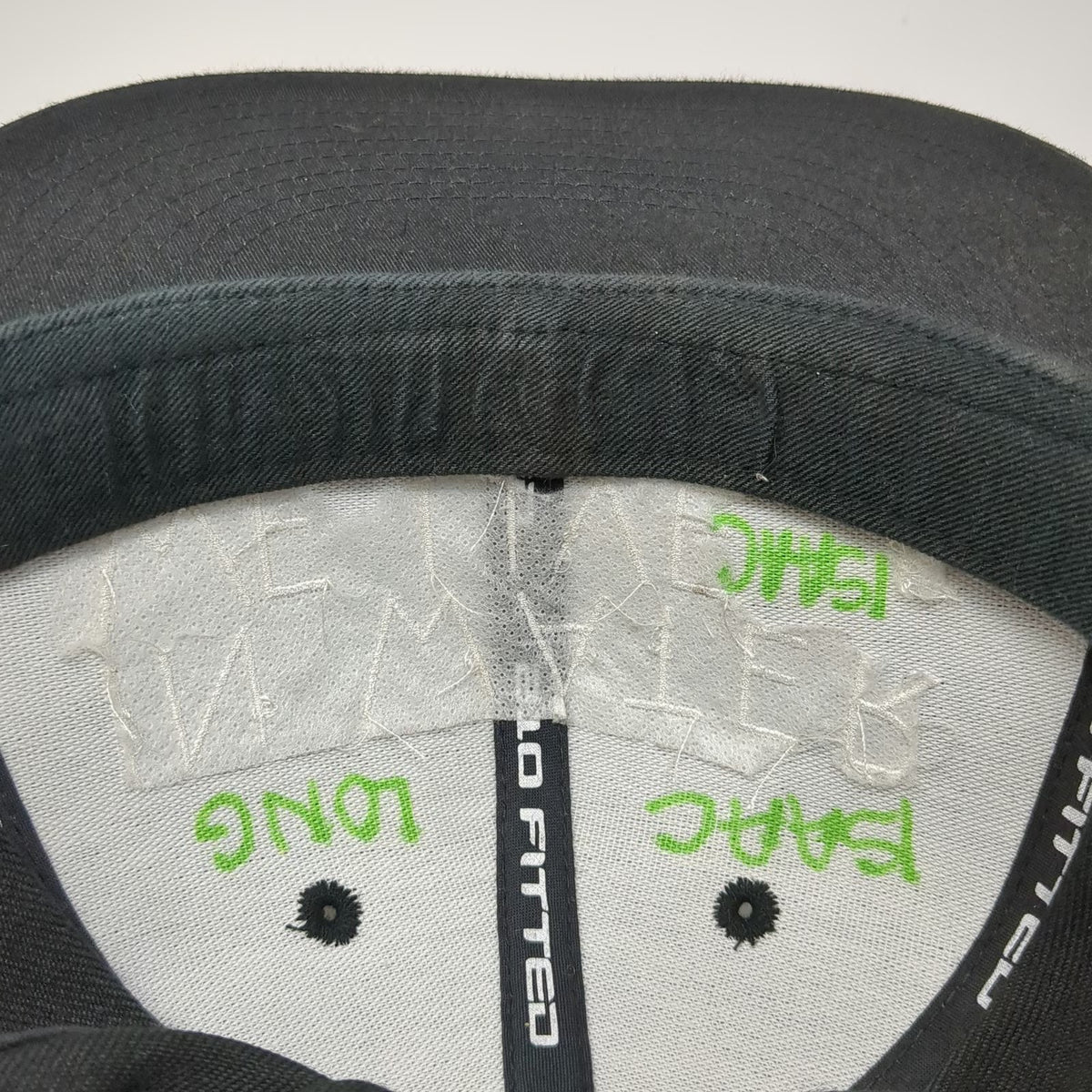 Flexfit Baseball Cap Black 7 1/4 In Water We Live HKD Hooked Isaac Long Hat
