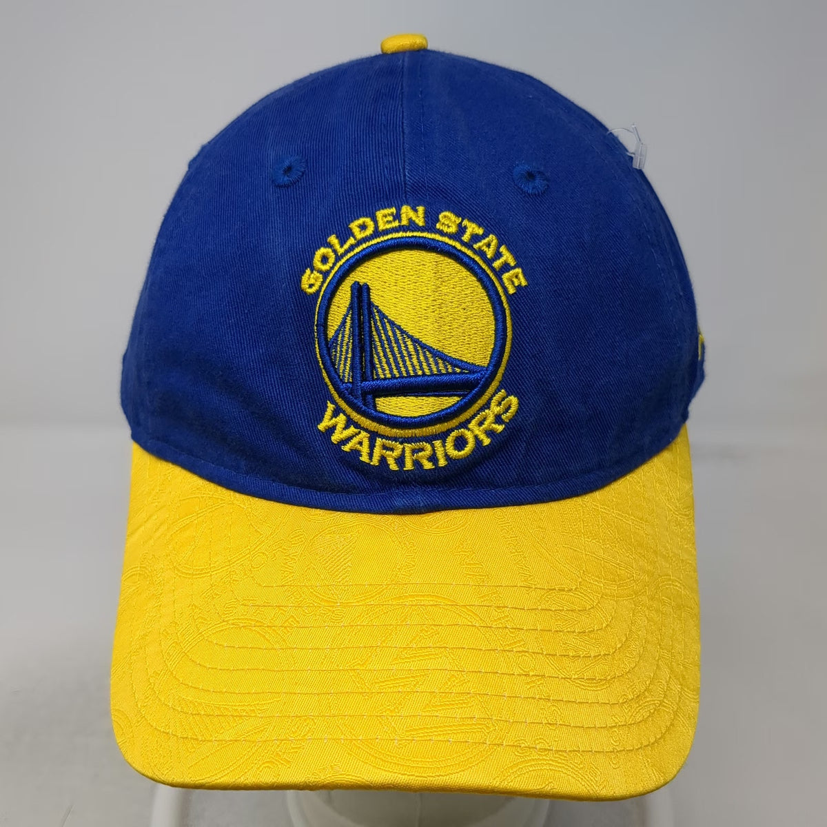Golden State Warriors NBA New Era Cap Blue Yellow One Size 9TWENTY Logo Brim Hat