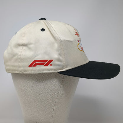 5 Panel Beige Black Hat One Size Las Vegas F1 Formula 1 Racing Snapback Sport