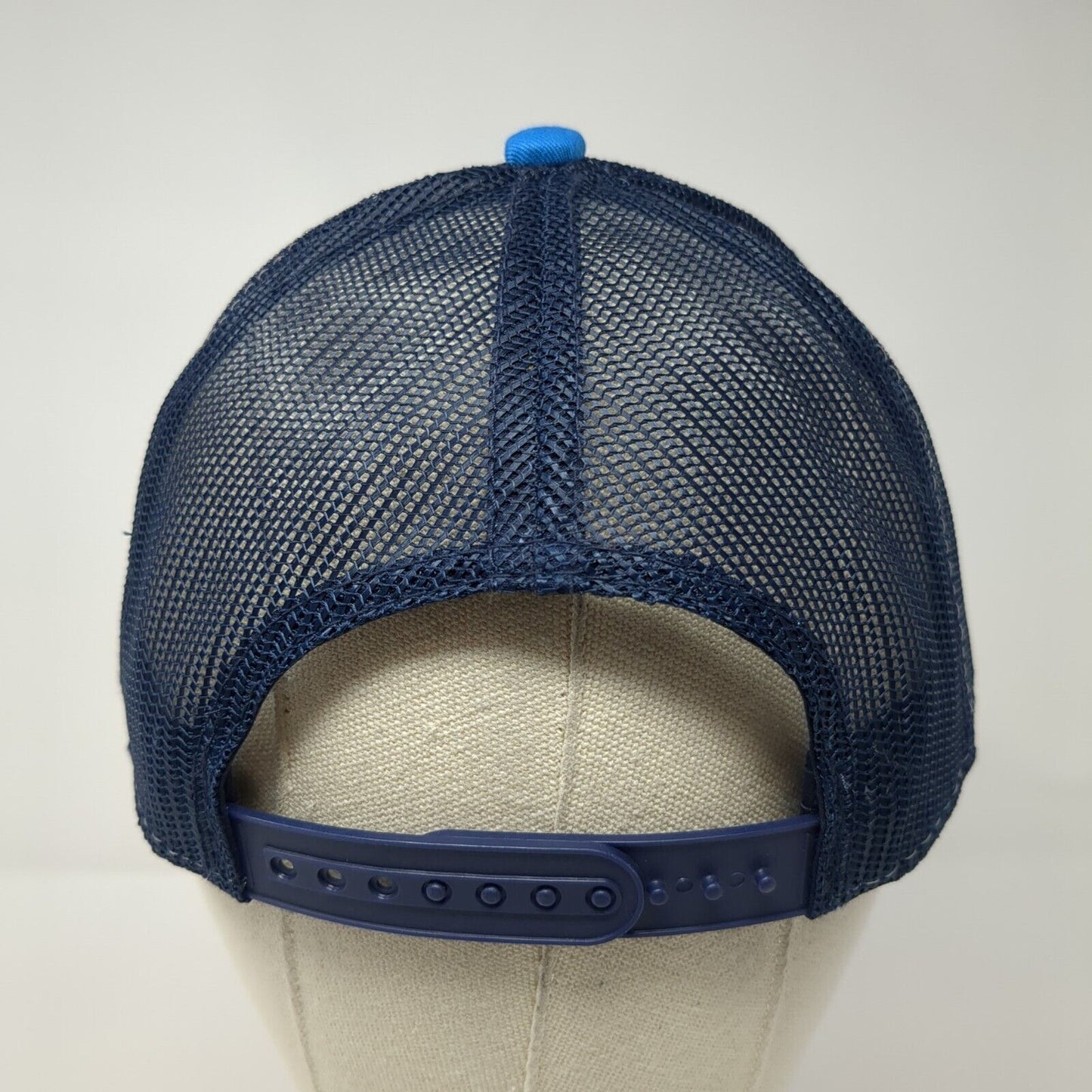 Stibnite Snapback Trucker Hat Blue OS Adjustable Embroidered Mesh Back 6 Panel