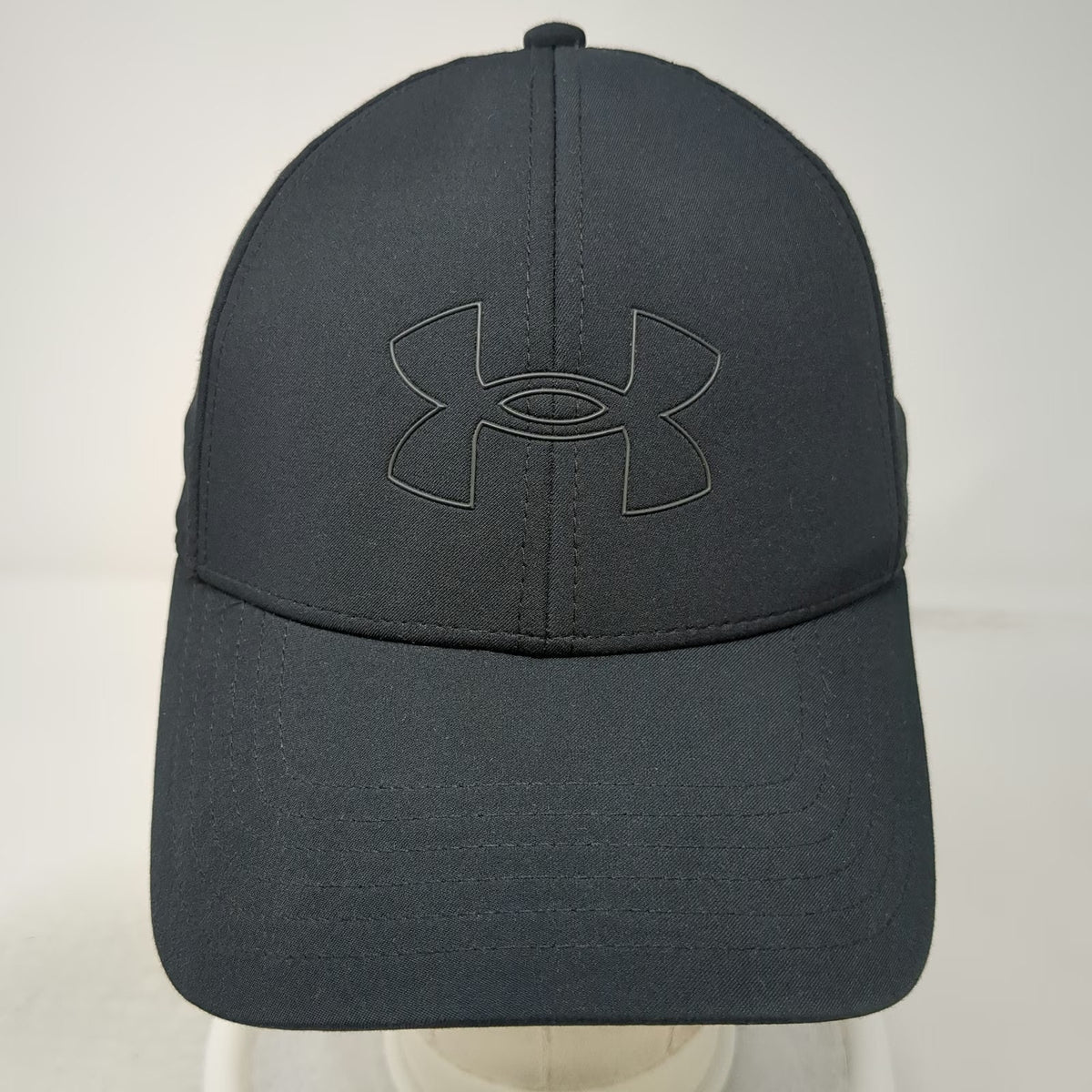 Under Armour Baseball Cap Black XL Tonal Logo Storm Driver Stretch Fit Hat