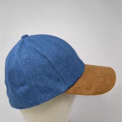 LAB Slideback Hat Multicolor OS Adjustable Embroidered Colorblock Denim 6 Panel