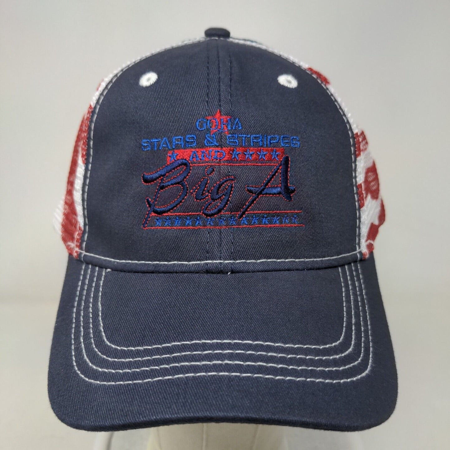 Gqha Stars and Stripes and Big A Strapback Trucker Hat Multicolor OSFA Patriotic