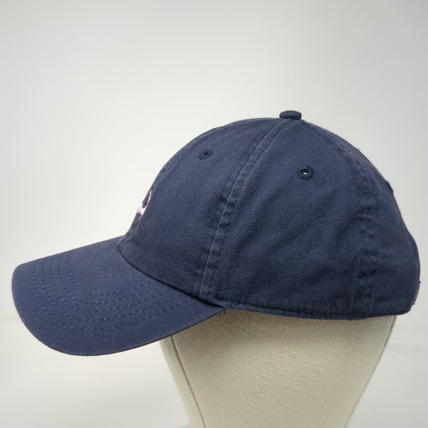 Cuffys Baseball Cap Blue Pink Womens Cape Cod Embroidered Cotton Slideback Hat