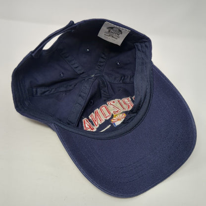 Arizona Strapback Hat Blue One Size Adjustable Embroidered 6 Panel