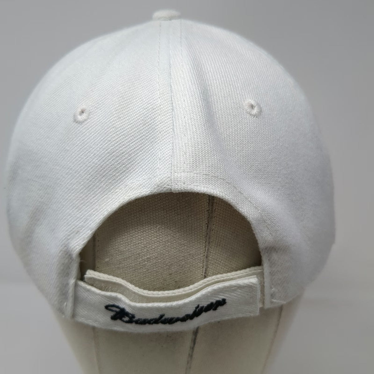 Budweiser Racing Baseball Cap White One Size Strapback Kenny Bernstein Crown Hat
