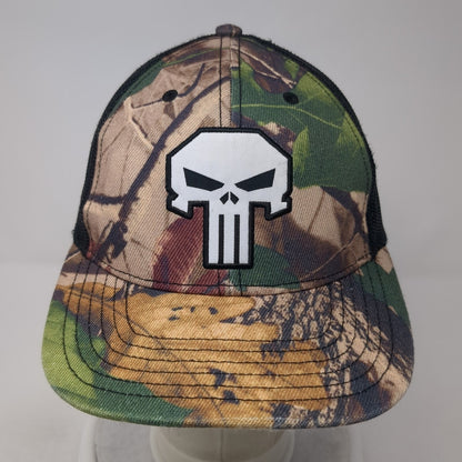 Marvel The Punisher Trucker Hat Multicolor One Size Adjustable Camo Mesh Back