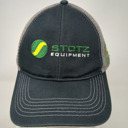 John Deere Stotz Equipment Trucker Hat Black One Size Mesh Snapback Agriculture