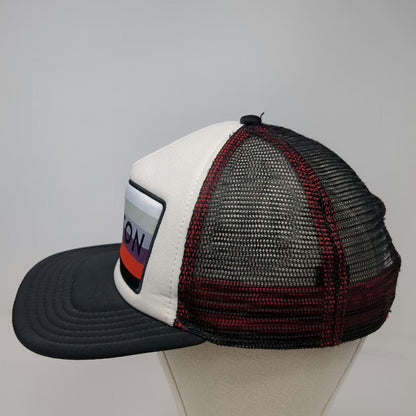 Peloton Trucker Hat Black One Size Mesh Back Foam Front Snapback Logo Patch
