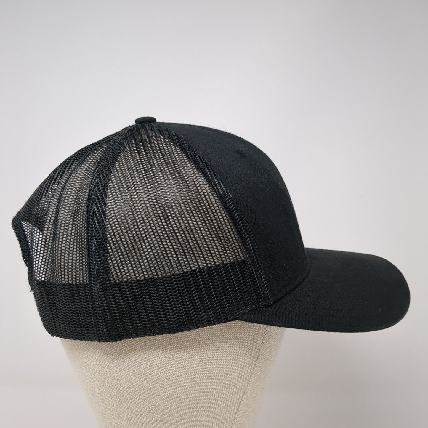 Whiting Fitness Snapback Trucker Hat Black One Size Mesh Back Richardson