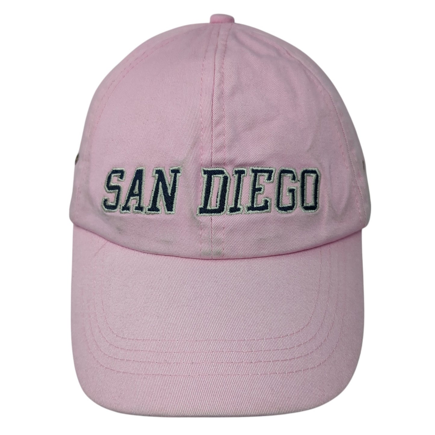San Diego Slideback Baseball Cap Pink One Size Adjustable Embroidered 6 Panel