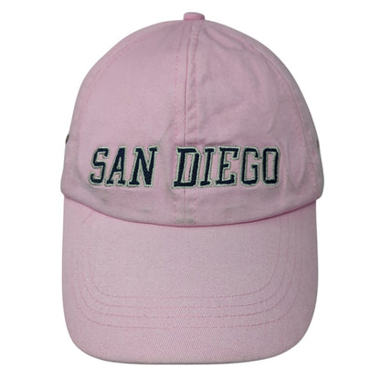 San Diego Slideback Baseball Cap Pink One Size Adjustable Embroidered 6 Panel