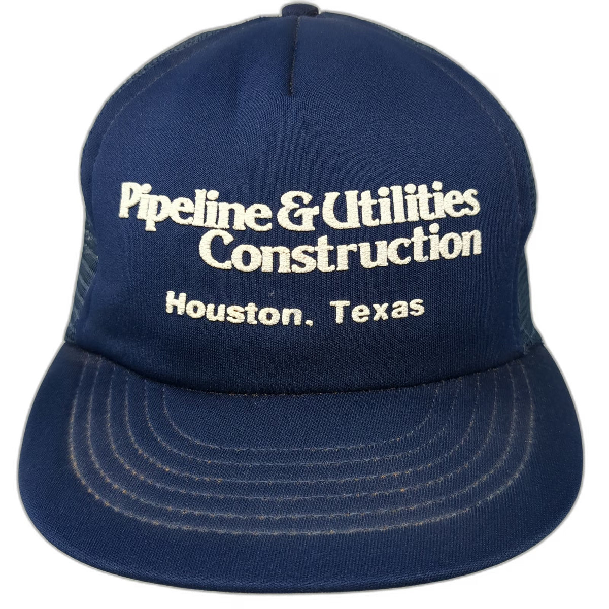 I/D/E/A inc Trucker Hat Blue One Size Houston Texas Pipeline Construction Mesh