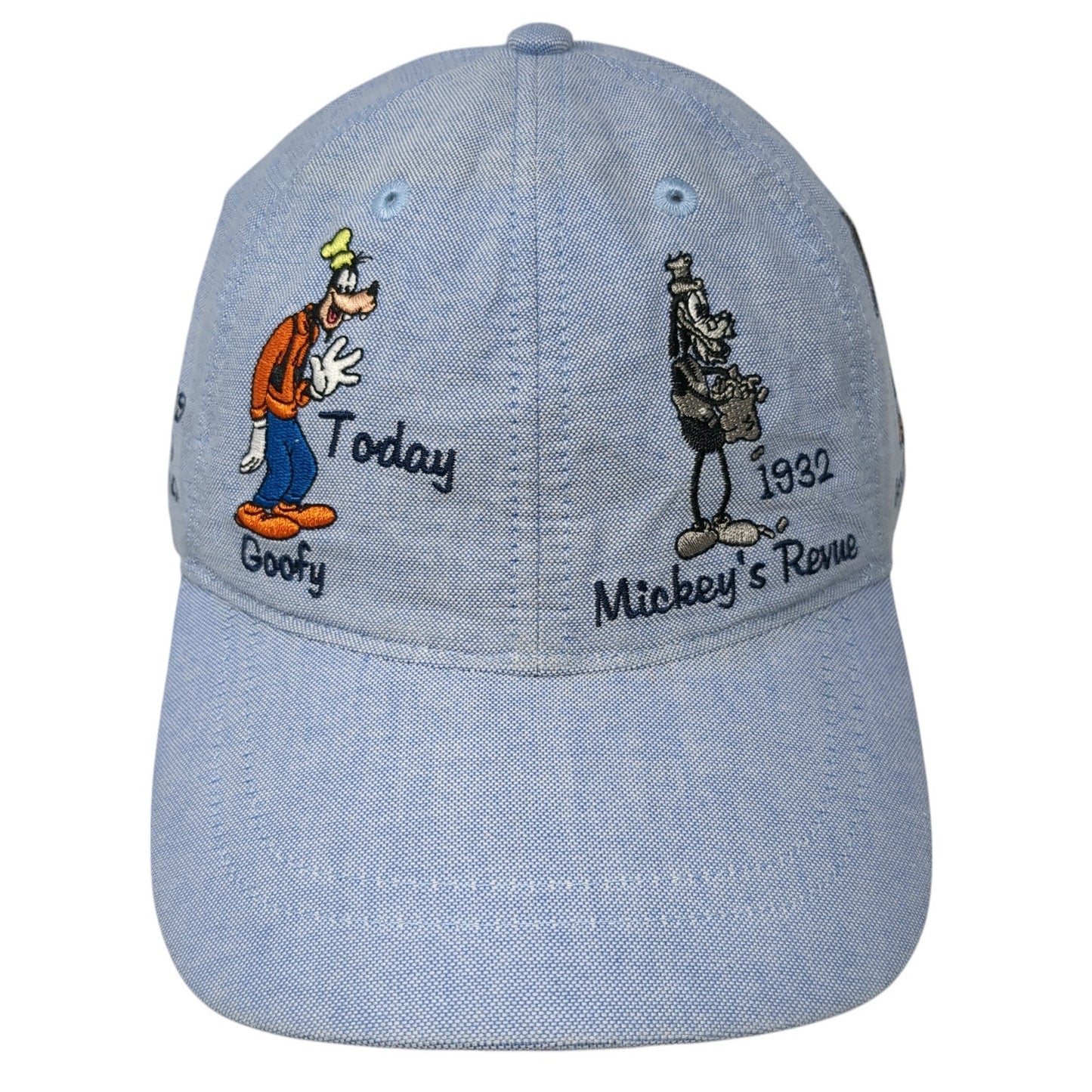 Mickey & Friends Baseball Cap Blue One Size Adjustable Embroidered Disney Parks