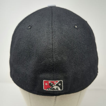 New Era MiLB Salem Keiser Volcanoes Black Gray 7 1/8 Fitted 59Fifty Wool Hat