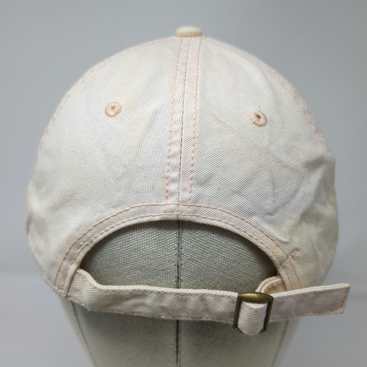 Home Free Baseball Cap Beige One Size Here For It Embroidery Tie Dye Brim Hat