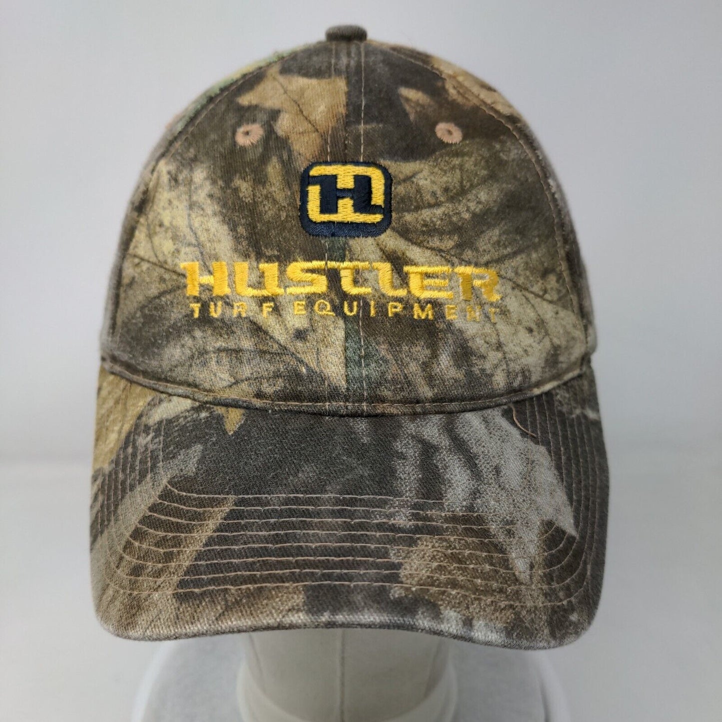 Hustler Turf Equipment Snapback Hat Camo One Size Embroidered Daystone