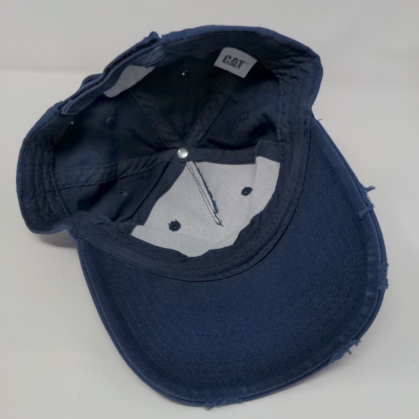 American Flag Strapback Hat Blue OSFA Adjustable Embroidered CAT