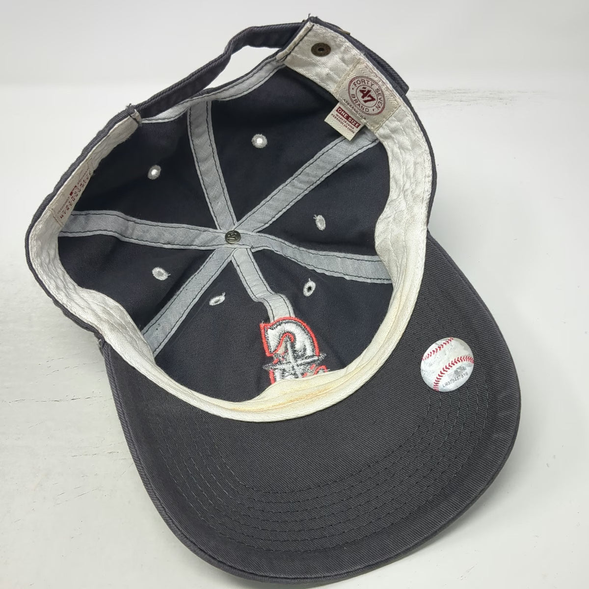 Seattle Mariners MLB '47 Baseball Cap Gray One Size Slideback Embroidered Hat