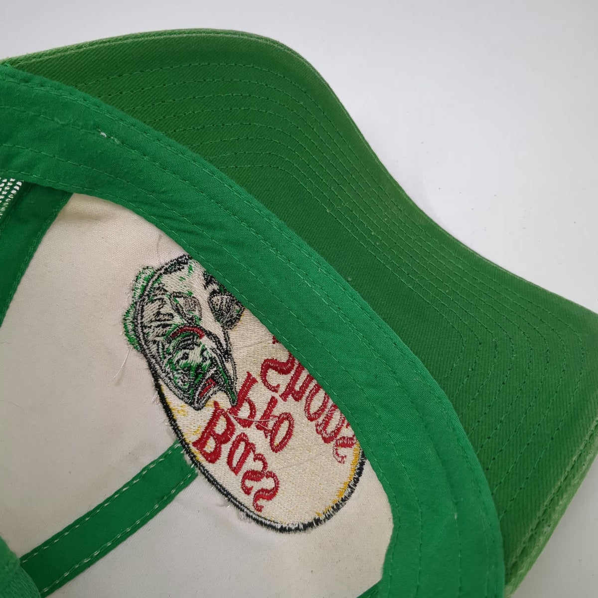Bass Pro Shops Trucker Hat Green One Size Mesh Snapback Fishing Logo Adjustable