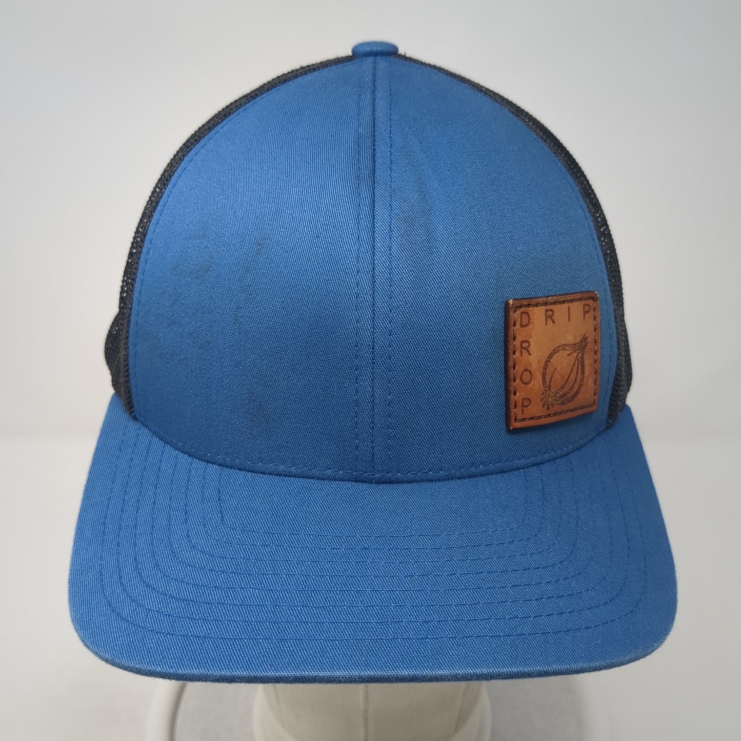 Drip Drop Patch Snapback Mesh Back Trucker Hat Black One Size 6 Panel