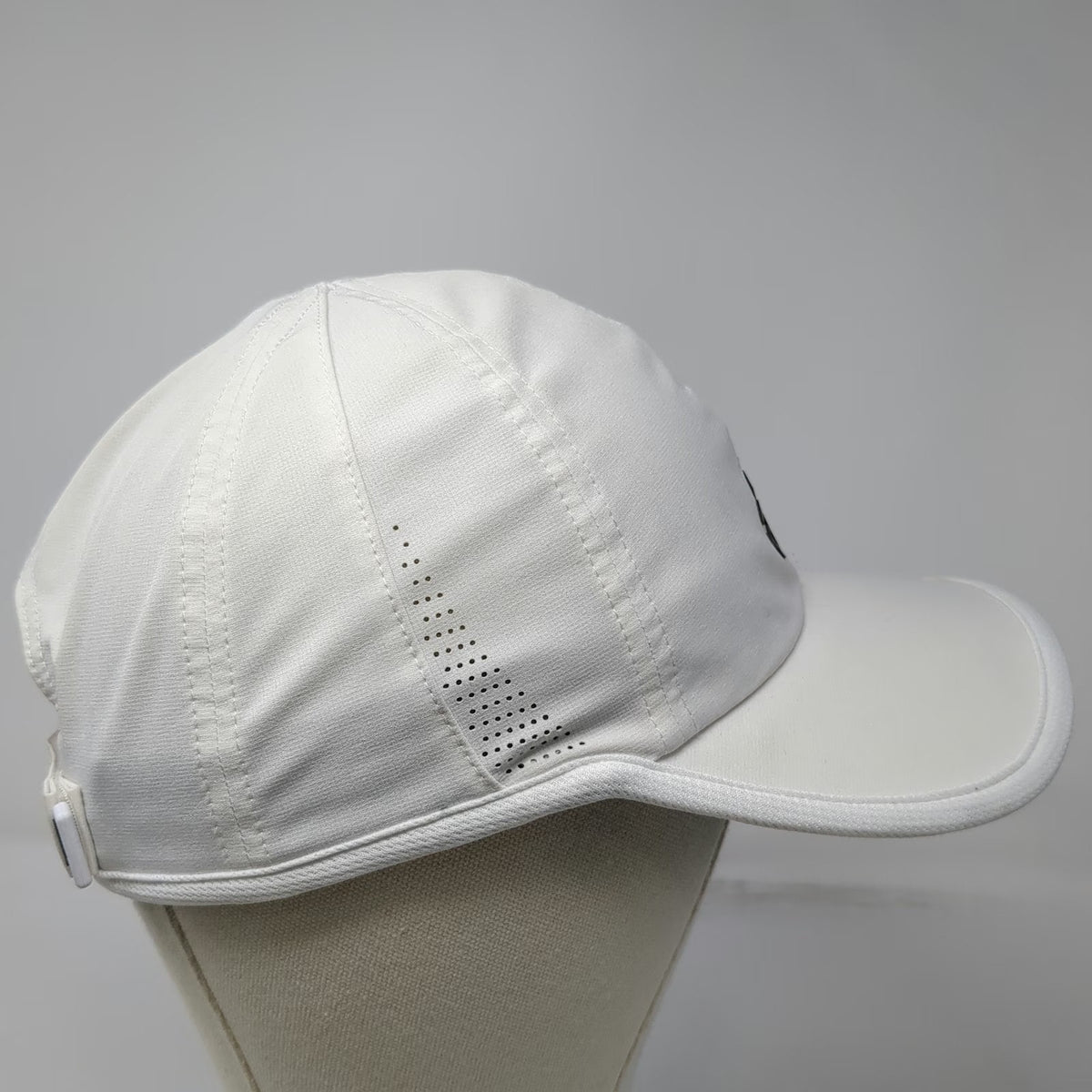 Adidas Baseball Cap White One Size AEROREADY Slideback Performance Logo Hat