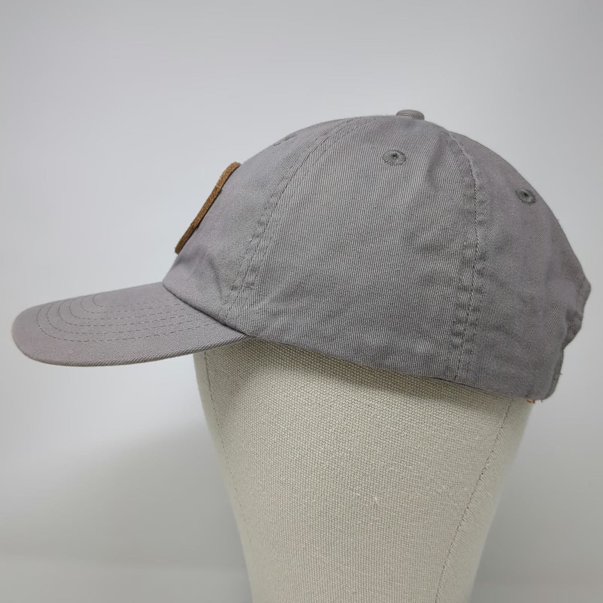 Gray One Size Baseball Cap High Mark Construction LLC Leather Patch Mountain Hat