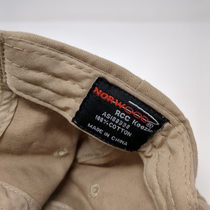 TBD Strapback Hat Tan One Size Adjustable Vented Holes 6 Panel Norwood Cotton