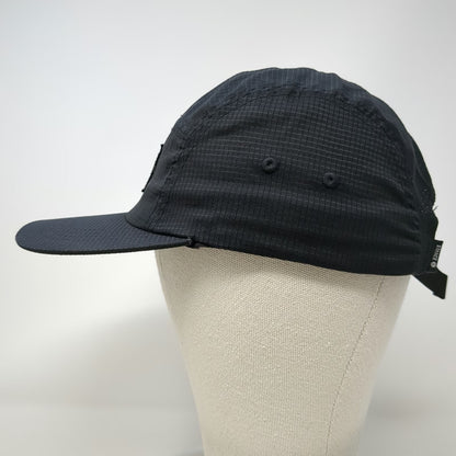 Stance 5 Panel Black One Size Hat Polyester Strapback Buckle Flat Brim Square