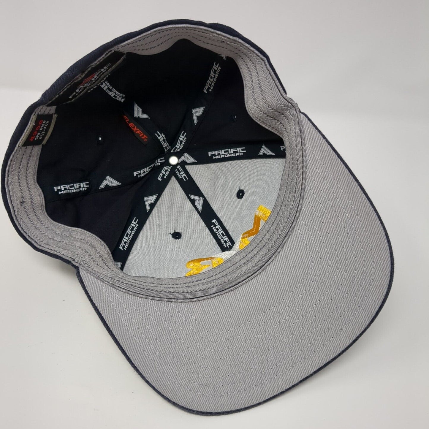 MYB Fitted Hat Blue 6 7/8-7 3/8 Flexfit Embroidered Pro Model Pacific Headwear