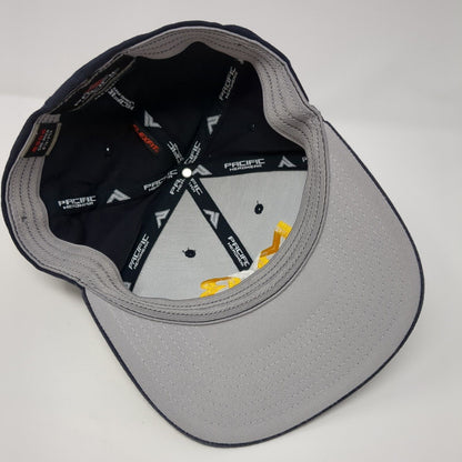 MYB Fitted Hat Blue 6 7/8-7 3/8 Flexfit Embroidered Pro Model Pacific Headwear