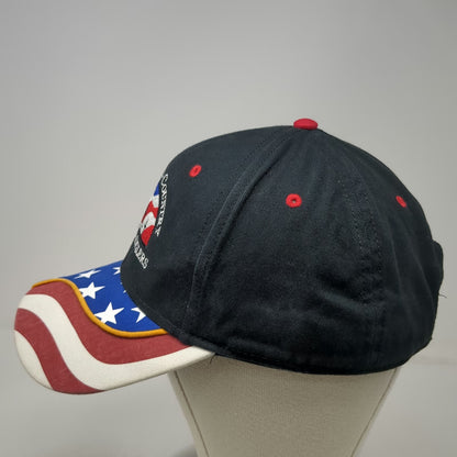 Otto Baseball Cap Black Blue Red White OSFM Bar J Wranglers American Flag Hat