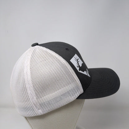 Flexfit Fitted Mesh Back Trucker Hat Gray One Size Colorblock Yupoong