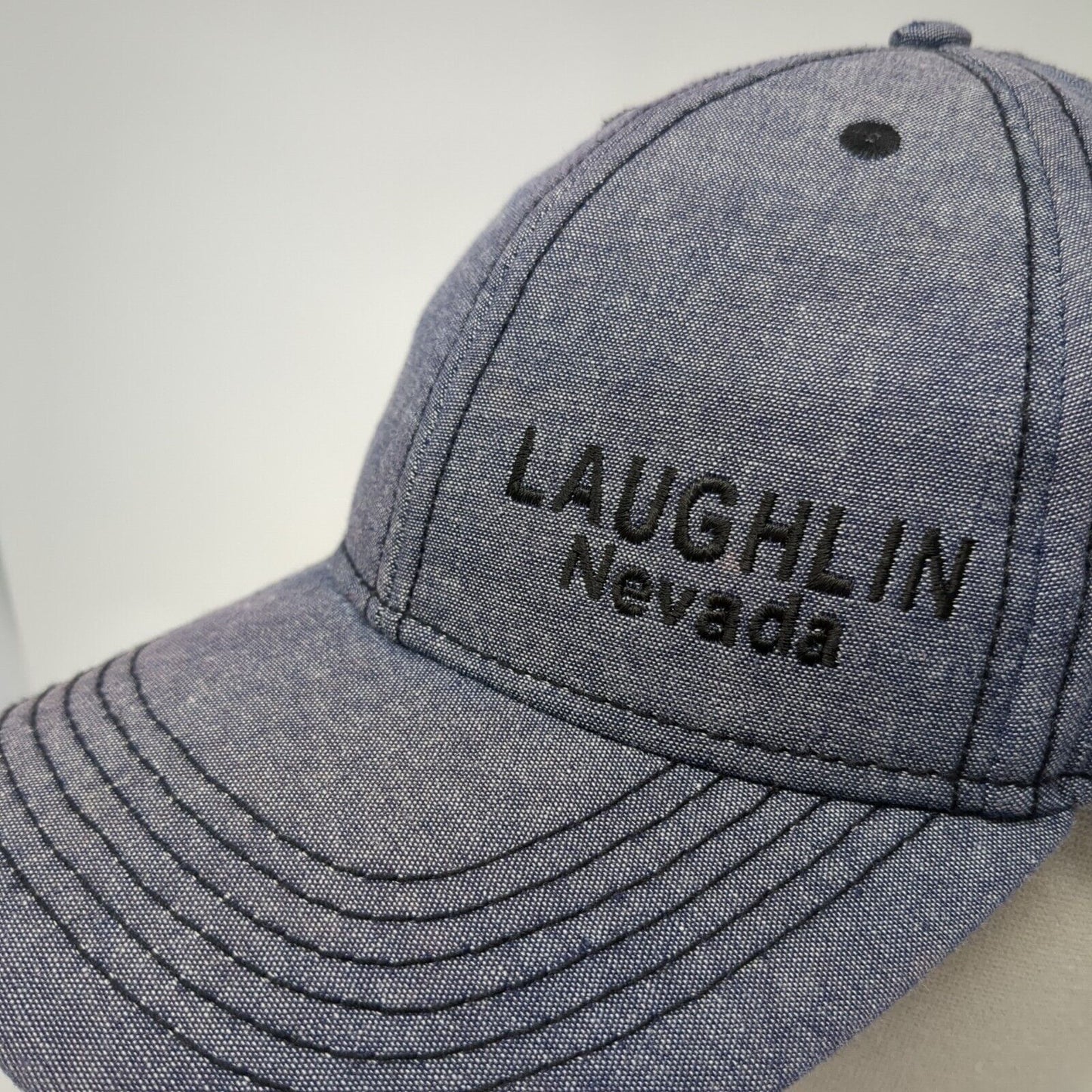 Laughlin Nevada Strapback Hat Blue One Size Adjustable Embroidered