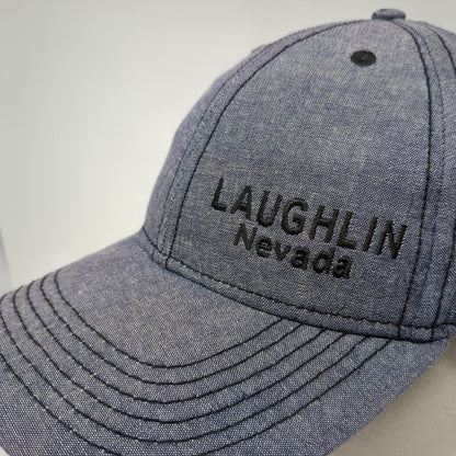 Laughlin Nevada Strapback Hat Blue One Size Adjustable Embroidered
