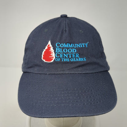 Community Blood Center of the Ozarks Strapback Hat Blue One Size Outdoor
