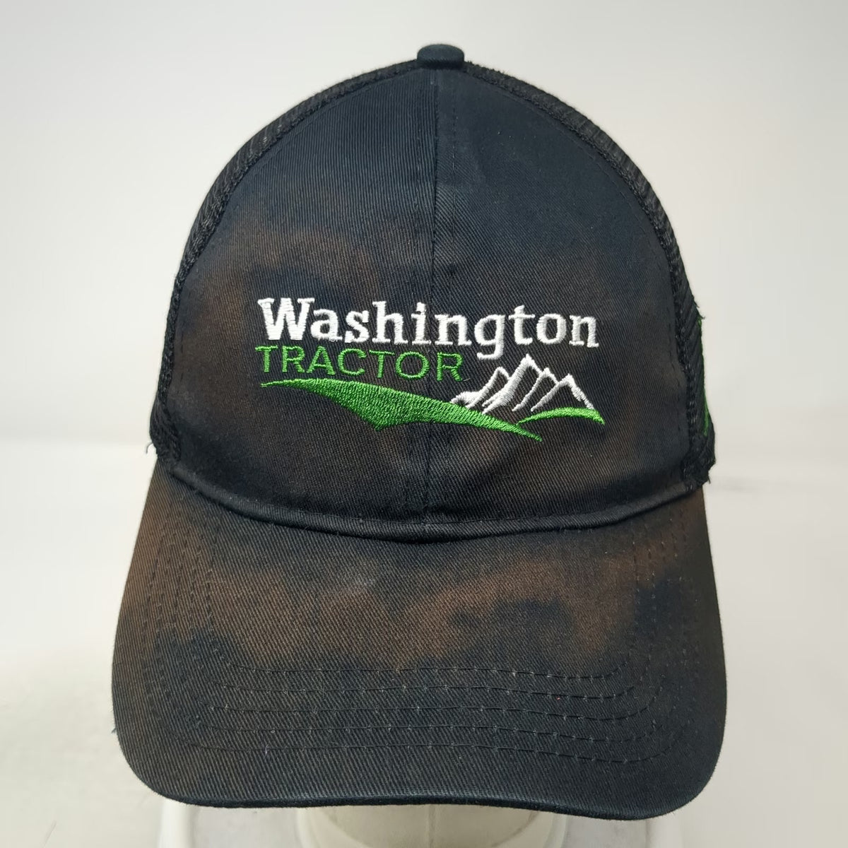 John Deere Trucker Hat Black One Size Washington Tractor Mesh Snapback Farming