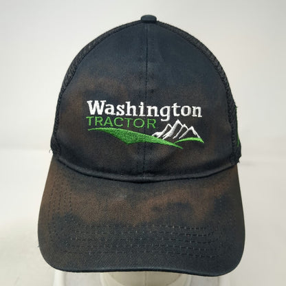 John Deere Trucker Hat Black One Size Washington Tractor Mesh Snapback Farming