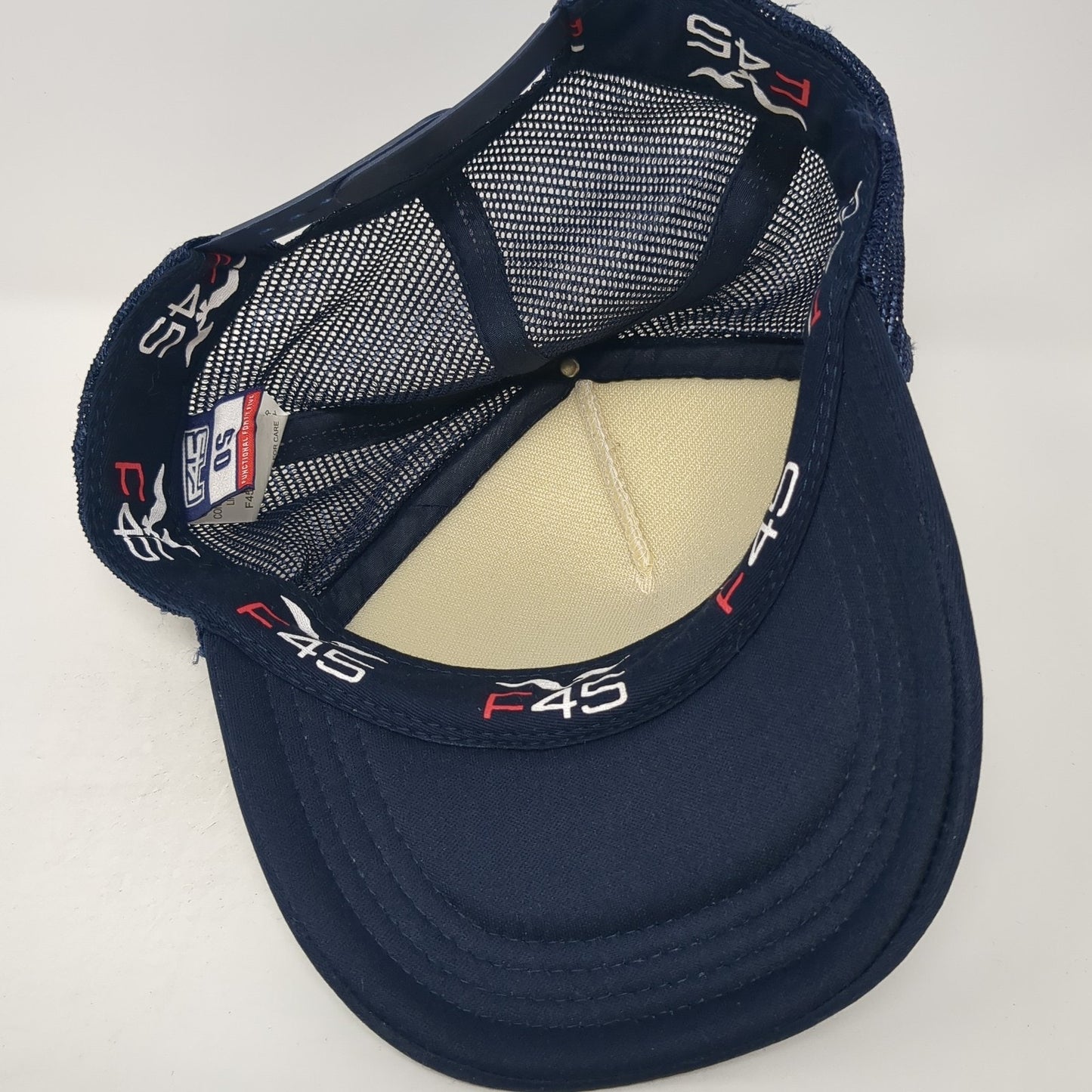 Functional F45 Training Trucker Hat Blue One Size Adjustable Mesh Back 6 Panel