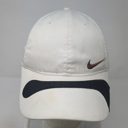 Nike Golf Strapback Baseball Cap White One Size Adjustable Embroidered Swoosh