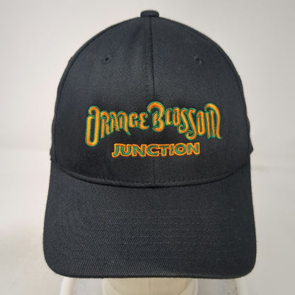 Flexfit Baseball Cap Black M Orange Blossom Junction Embroidery Fitted Logo Hat