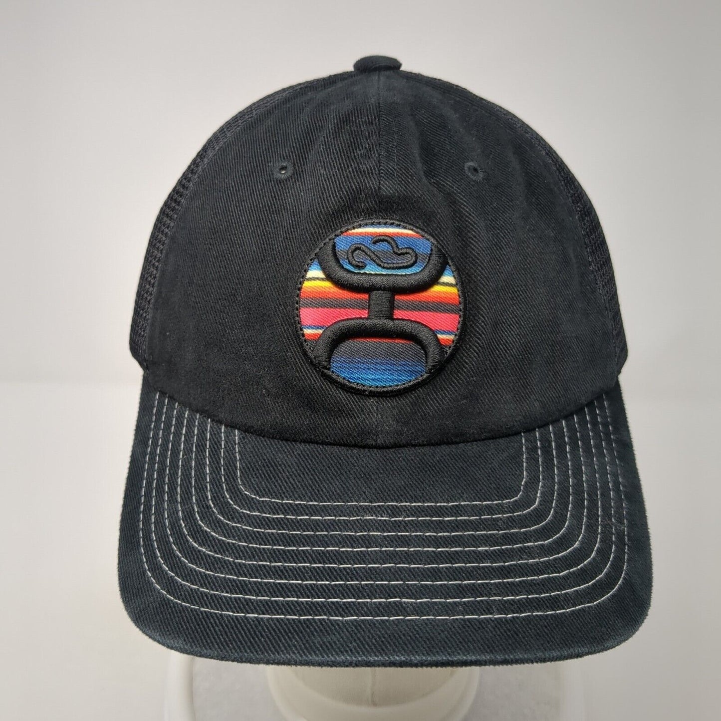 Hooey Snapback Trucker Hat Black One Size Adjustable Embroidered Mesh Back